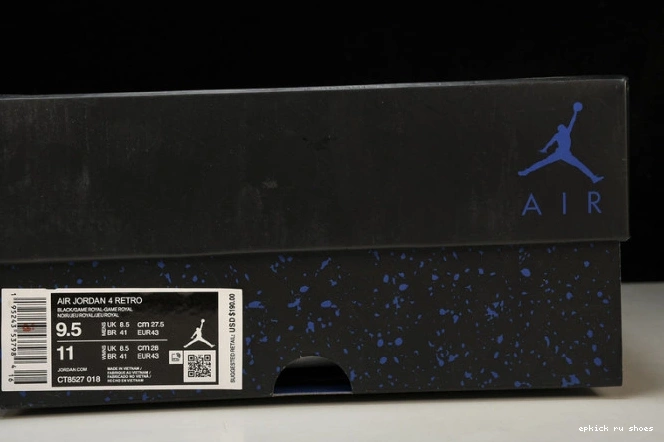 Rep Game Black Retro Royal 4 CT8527-018 Jordan 0716